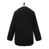 Women Faux Fur Coat Jacket Warm Fleece Long Sleeves Notched Lapel Collar Solid Vintage Furry Casual Long Overcoat Outwear