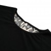 Sexy Women Girl Blouse Chiffon Leopard Print Patchwork Irregular Hem O Neck Long Sleeve Casual Tops Tee Streetwear Black