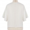 Women Blouse Lace Trim V Neck Tie Knot Half Sleeve T Shirt Casual Loose Elegant Blouse Tops