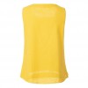 Women Cotton Linen Vest Ruffle Pocket O-neck Sleeveless Blouse Solid Loose Summer Tank Tops