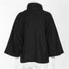 Women Loose Sweatshirt Solid Turtleneck Irregular Three Quarter Batwing Sleeve Casual Warm PulloverWomen Loose Sweatshirt Solid Turtleneck Irregular Three Quarter Batwing Sleeve Casual Warm Pullover